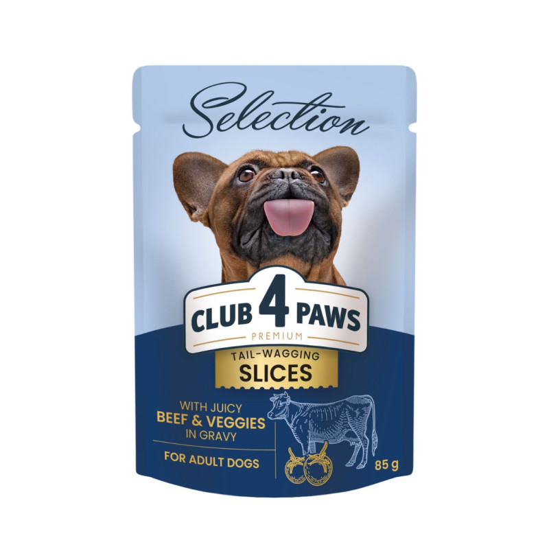 Club 4 Paws Premium Selection veise- ja köögiviljakonservid kastmes täiskasvanud koertele - Bosse.ee