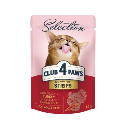 Club 4 Paws Premium Selection kalkunikonserv kreemjas porgandisupis täiskasvanud kassidele - Bosse.ee