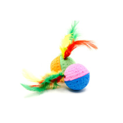 Camon pehme sulgedega pall, mänguasi kassidele - Bosse.ee