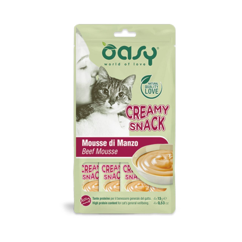 Oasy Creamy Snack maiuspalad kassidele veiselihaga - bosse.ee