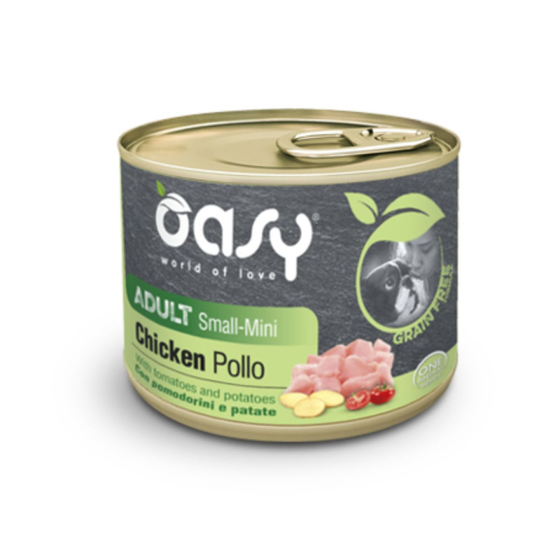 Oasy Grain Free Adult Small & Mini Chicken konservtoit koertele - bosse.ee