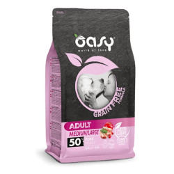 Oasy Grain Free Adult Medium & Large Pork kuivtoit koertele
