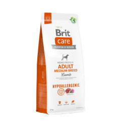 Brit Care Hypoallergenic Adult Medium Breed Lamb kuivtoit koerale lambaga 