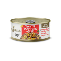 Applaws Taste Toppers in Broth kuivtoidu maitseaine kana-, veiseliha ja köögiviljadega koertele - bosse.ee