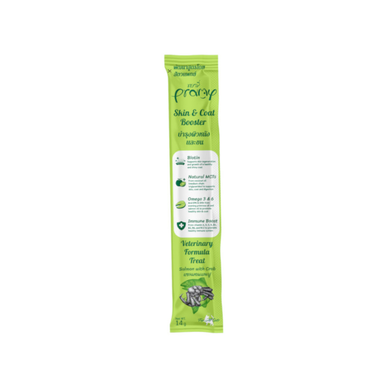 Pramy Skin & Coat Booster maiuspala lõhe ja krabiga kassidele - bosse.ee