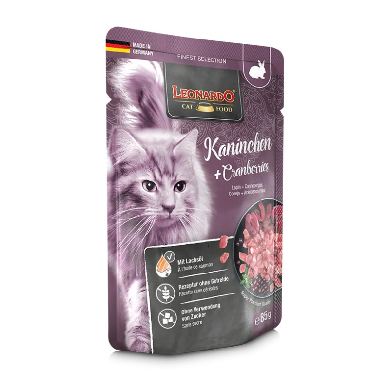 Leonardo Rabbit & Cranberries küülikukonserv jõhvikatega kassidele - Bosse.ee