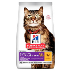 Hill's Science Plan Adult Sensitive Stomach & Skin kuivsööt kassidele - Bosse.ee