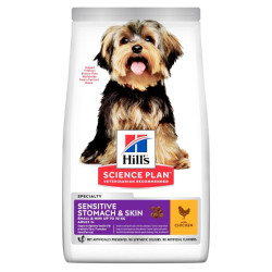 Hill's Science Plan Adult Small & Mini Sensitive Stomach & Skin kuivsööt kanaga koertele - Bosse.ee