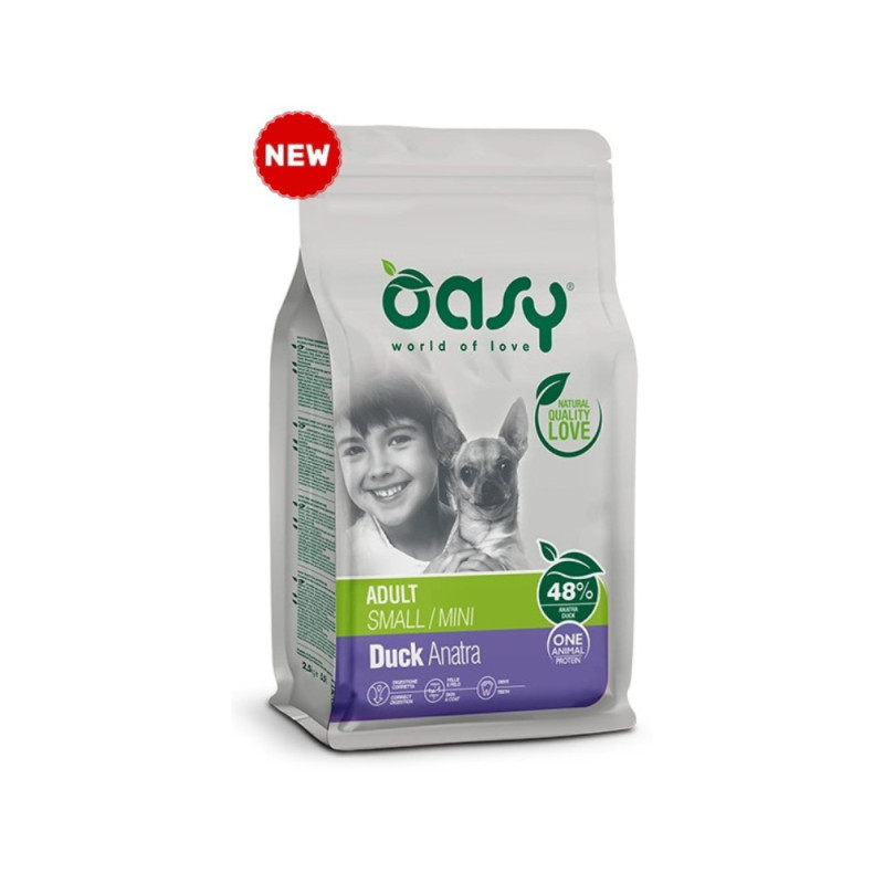 Oasy Adult Mini Duck kuivtoit pardiga koertele - bosse.ee