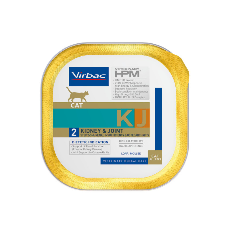 Virbac HPM KJ2 Kidney & Joint Support pasteet kassidele - bosse.ee