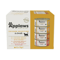 Applaws Cat Chicken Multipack konservikomplekt kassile puljongis