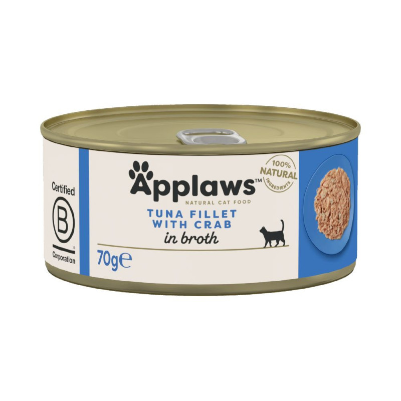 Applaws Cat Tuna Fillet with Crab tuunikala ja krabidega konservid kassidele - Bosse.ee