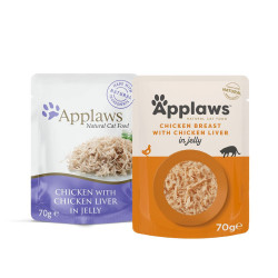 Applaws Cat Pouch in Jelly kanaliha ja maksaga guljašš kassidele - Bosse.ee