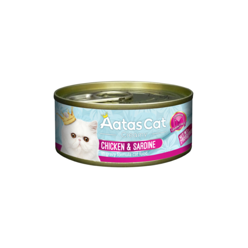 Aatas Cat Creamy Chicken & Sardine konserv kassidele - Bosse.ee