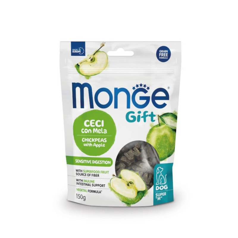Monge Gift Sensitive Digestion maiustused kikerherneste ja õuntega koertele-Bosse.ee