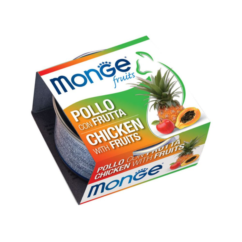 Monge Fruit kana ja puuviljadega kasside konservtoit-Bosse.ee