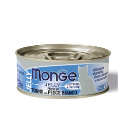 MONGE Jelly Cat kassikonserv tuunikala &amp, valge kala  - Bosse.ee