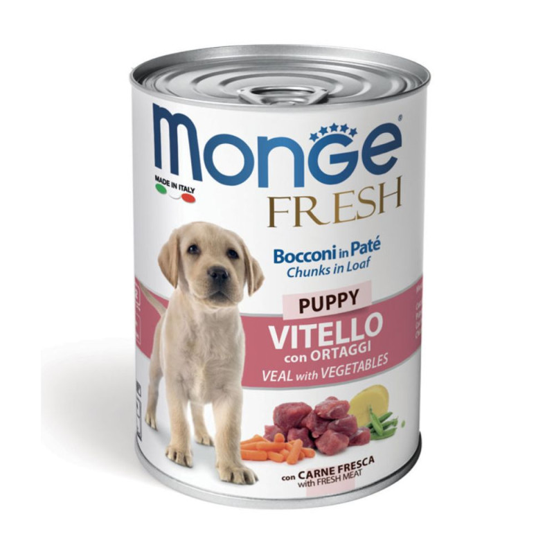 Monge Fresh Puppy konservtoit vasikaliha ja köögiviljadega koertele-Bosse.ee