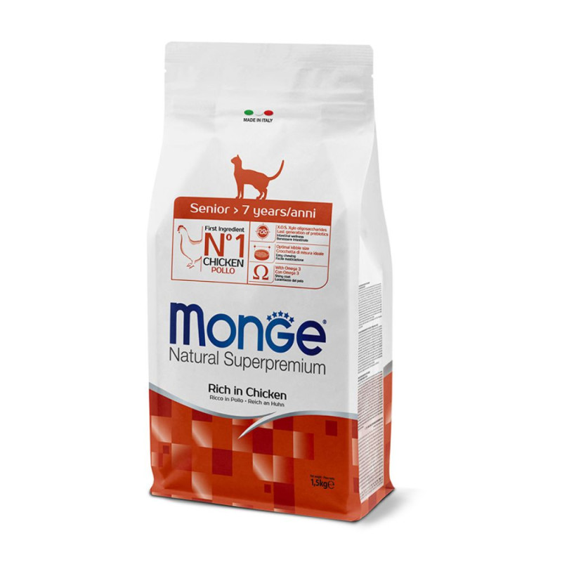 Monge Superpremium Senior kuivtoit kana ja kassidele-Bosse.ee