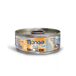 MONGE Jelly Cat kassikonserv tuunikala &amp lõhe