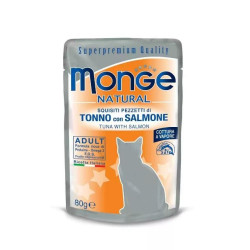 MONGE NATURAL einekotike kassile Tuunikala &amp, Lõhe 80g