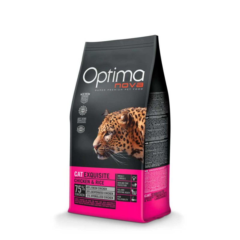 Optimanova Exquisite kuivtoit kassile kana&riis 2kg