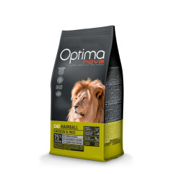 Optimanova Hairball kuivtoit kassile kana&riis 2kg