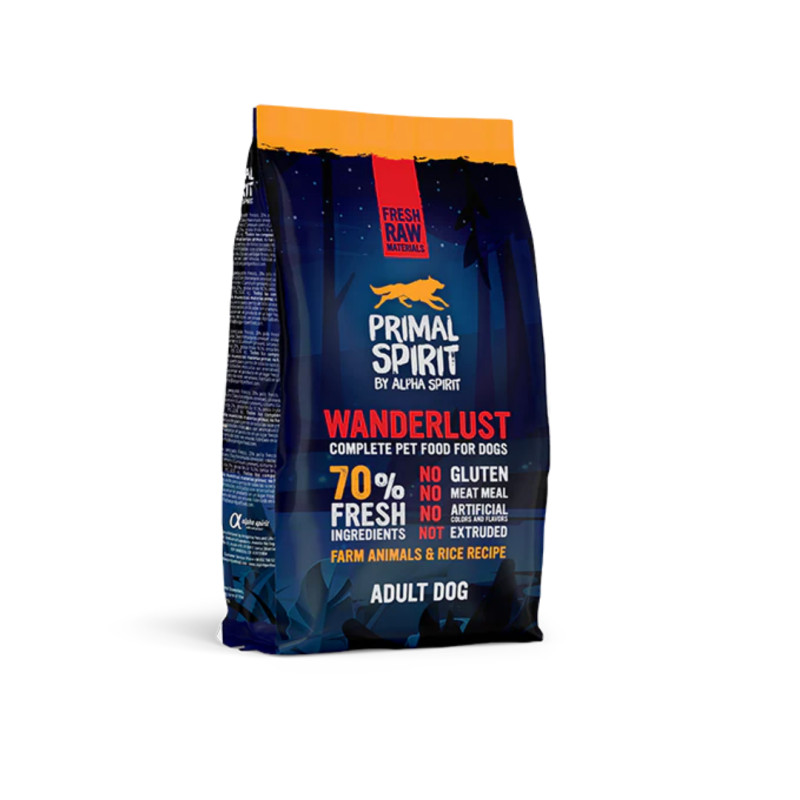 Alpha Spirit Primal Spirit 70% Wanderlust külmpressitud kuivtoit koertele 1kg