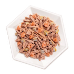 Life Cat LeRicette konserv kassile tuunikala, merekarbid &amp, krevetid 150g
