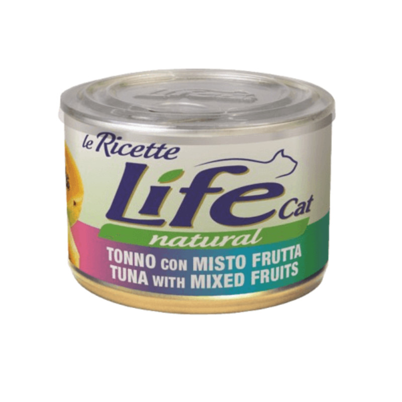 Life Cat LeRicette konserv kassile tuunikala &amp, mix puuvili 150g