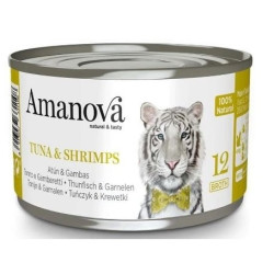 Amanova Broth kassikonserv tuunikala &amp, krevetid puljongis 70g
