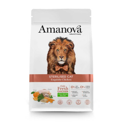 Amanova kuivtoit steriliseeritud kassile kanaga 1.5kg