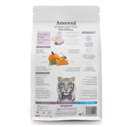Amanova kuivtoit steriliseeritud kassile valge kalaga 1.5kg