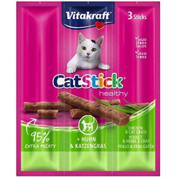 Vitakraft CAT STICKS Chicken &amp, Cat grass maiuspulgad 3x6g