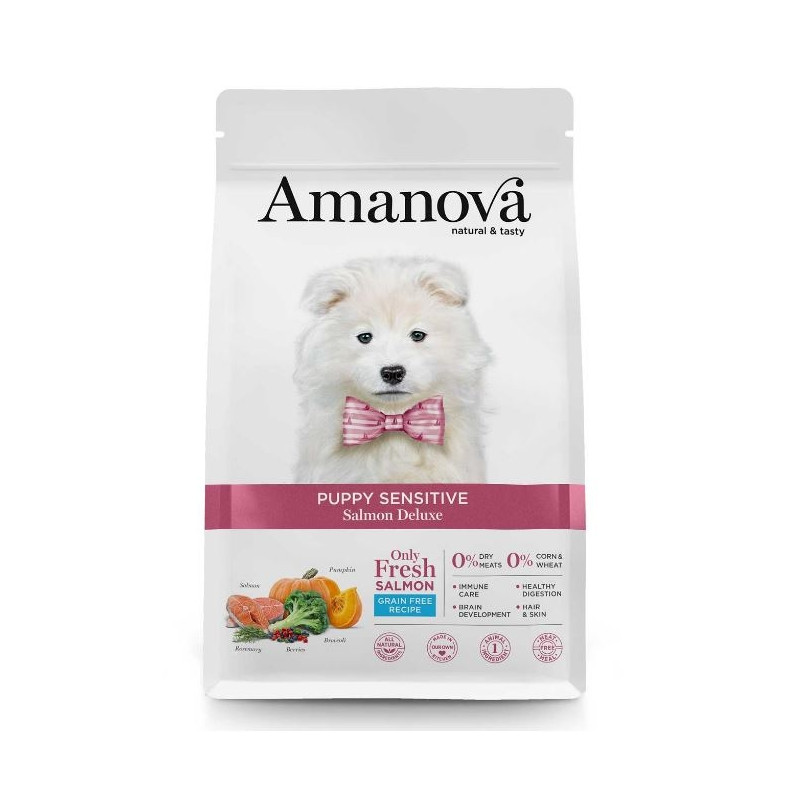 Amanova Puppy Sensitive kuivtoit tundliku nahaga kutsikatele 2kg lõhega
