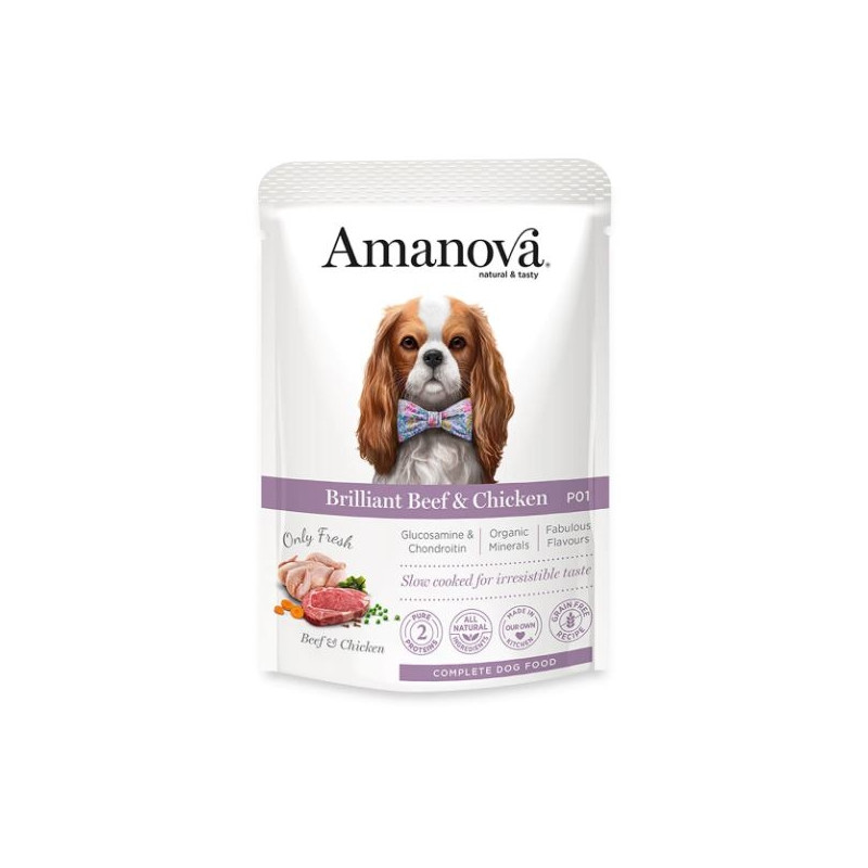 Amanova täissööt koertele veis&amp,kana 100g