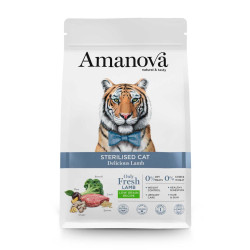 Amanova kuivtoit steriliseeritud kassile lambalihaga 1.5kg