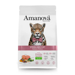 Amanova kuivtoit steriliseeritud kassile lõhega 300g