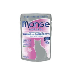 MONGE Natural einekotike kassile tuunikala &amp, krevett