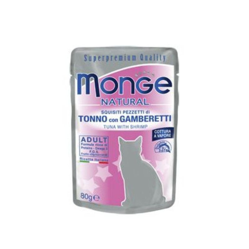 MONGE Natural einekotike kassile tuunikala &amp, krevett