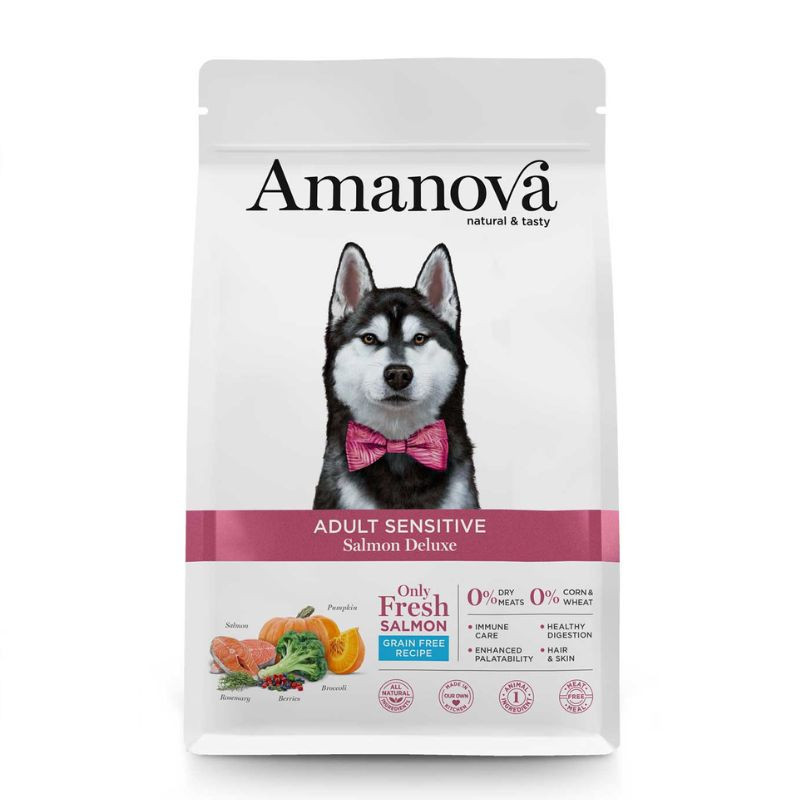 Amanova Sensitive kuivtoit tundliku nahaga koerale lõhega - Bosse.ee