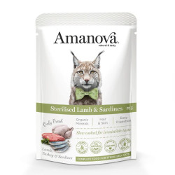 Amanova täissööt steriliseeritud kassile lammas &amp, sardiinid - Bosse.ee