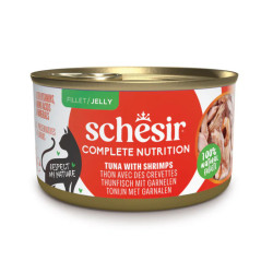 Schesir Complete Nutrition konservid tuunikala ja krevetidega kastmes kassidele