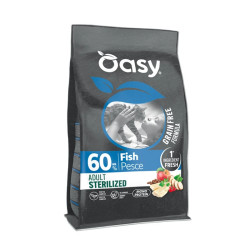 Oasy Grain Free Adult Sterilized kuivtoit kalaga steriliseeritud kassidele