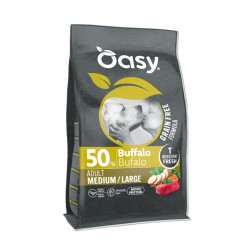Oasy Grain Free Adult Medium/Large kuivtoit pühvlilihaga keskmist ja suurt tõugu koertele