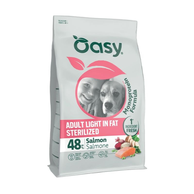 Oasy Monoprotein Adult Light kuivtoit lõhega ülekaalulistele koertele