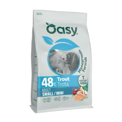 Oasy Monoprotein Adult Small/Mini kuivtoit forellega väikest tõugu koertele
