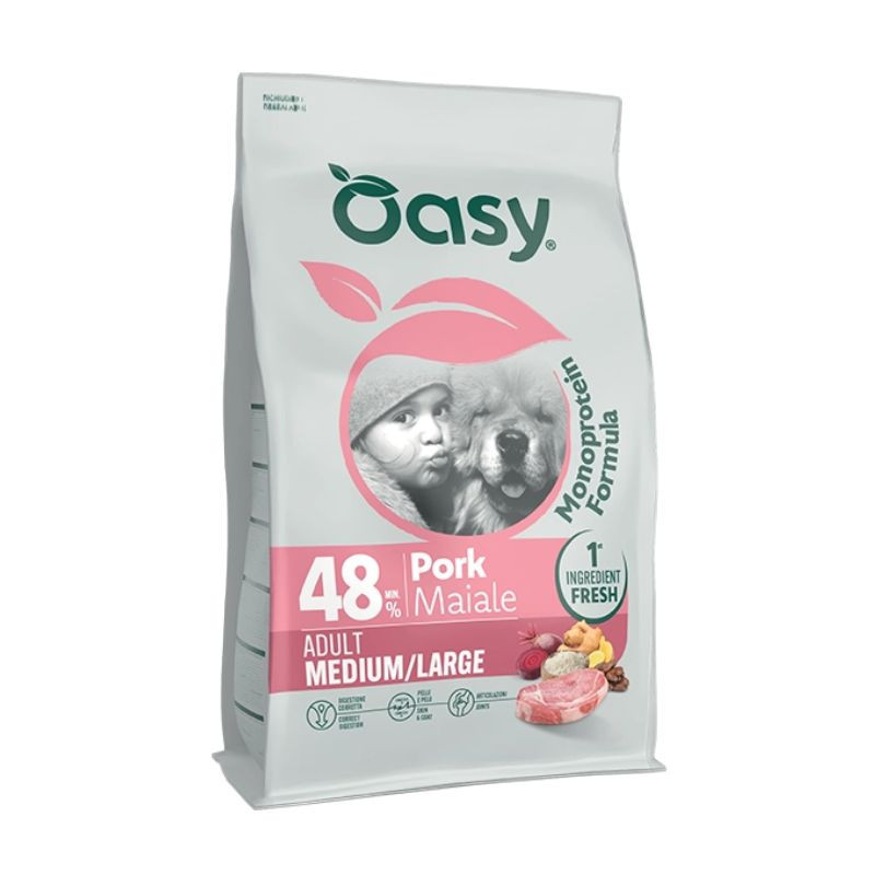 Oasy Monoprotein Adult Medium/Large kuivtoit sealihaga keskmist ja suurt tõugu koertele