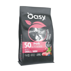 Oasy Grain Free Adult Small/Mini kuivtoit sealihaga väikest tõugu koertele