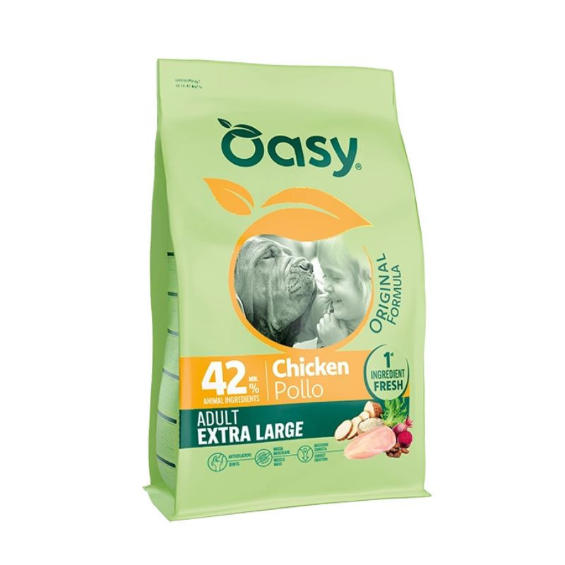 Oasy Original Adult Extra Large kuivtoit kanaga suurte tõugude koertele